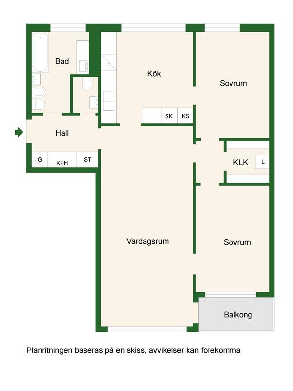 Drakenbergsgatan 6, 3 tr